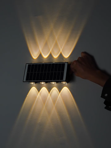YOWXII Wall Light Solar Garden Light Outdoor Waterproof Solar Wall Light Automatic Sensor Wall Light Mini Solar LED Wall Light Outdoor Waterproof Warm Garden Decoration LED Wall Lamp Fence Lights
