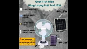 Quạt Tích Điện Năng Lượng Mặt Trời Các Loại Động Cơ Chổi Than