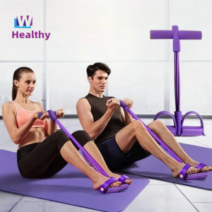 【WJ】Latex Pedal Pull Exercise Resistance Bands Sit-up Pull Rope Elastic Bands Childrens Shoulder Neck and Back Correction Straps