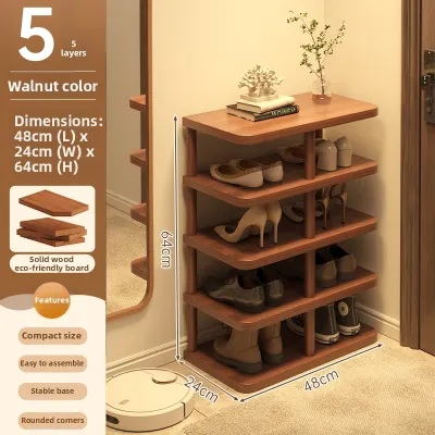 XUNHUAI | Wood Core Multi-layer Beautiful Apartment Narrow Shoe Rack