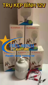 Bóng đèn led trụ kẹp bình nhiều công suất 9W/12W/20W/30W/40W dùng kẹp vào bình ắc quy hay nguồn 12V