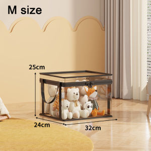 Transparent childrens toy storage basket large size toy storage bag large capacity household multifunctional storage basket new