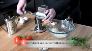 Stainless Steel Multi-Use Hand Grater Grinder 5 Blades Vegetable Shredder Rotary Grater Food Grinder