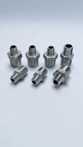 Kép Giảm Ren Inox 304 Kép Thu Inox 304 13 17 21 27 34 Hai Đầu Ren Ngoài - Straight Connectors Stainless Steel