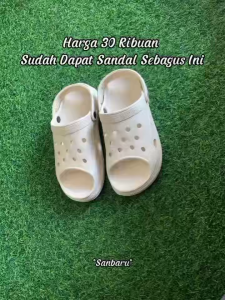 Sandal Karet Wanita Motif Abstrak/Gaya Korea dengan Aksen Berlapis Elegan