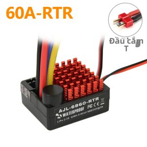 NEEBRC 60A Brushed ESC 6V/3A BEC Bộ Điều Khiển Tốc Độ Chống Nước 3 Chế Độ Cho Xe RC 2-3S 540/550 Động Cơ Bánh Xích Thuyền Xe Tăng