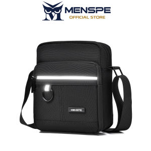 MENSPE Mens Shoulder Bag Fashion Waterproof Large Capacity Reflective  Casual Crossbody Bag Outdoor Travel Portable Handbag Business Bag
