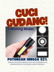 Senter led mini USB super terang Rechargeable senter swat mini zoom