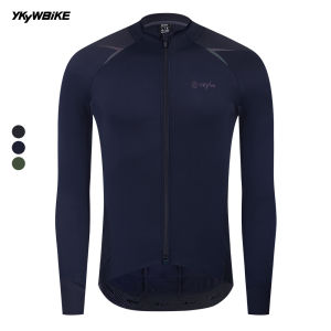 YKYWBIKE Cycling Jersey Men Winter Road Bike fleece jacket windproof and waterproof Bicycle Top
