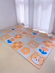 Alas Main Pets Hewan Peliharaan Tanpa Cuci Mat Anti Air Waterproof/Alas Karpet Kandang Hewan Peliharaan Pet Elastis Bahan Kulit/Karpet Lantai Kulit Anabul/Keset Kaki Anti Slip
