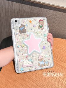 Silicone Protective Case for  11th Generation 2025 Model 11 Inches Foldable Triple Flip Cover with Pen Slot Anti-Fall