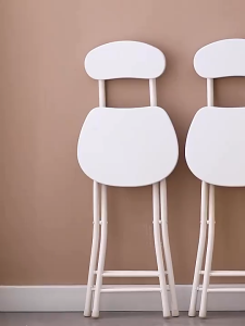 Folding Chair Small Dining Tables Backrests Stools Household Portable High Legged For Room