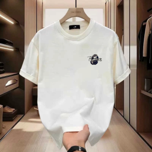 T-Shirt Wanita Lengan Pendek Couple - Desain Retro Amerika & Streetwear Korea 2025