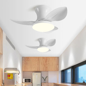 [5 Year Warranty]Modern Black White Low Floor DC Motor 35W Ceiling Fans With Remote Control Simple Ceiling Fan With 24W Light Home Fan 110V 220V