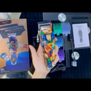 Kemei Original Electric Hair Clipper Trend Pattern Professional Hair Trimmer Barber Shop Cordless Hair Haircut Mens KM-MAX2092