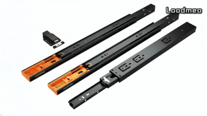 Kitchen Cabinet Drawer Slides Push to Open Heavy Duty Full Extension 3-Fold Ball Bearing