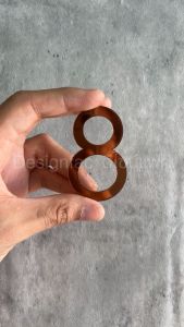 ป้ายบ้านเลขที่อะคริลิคสีคอปเปอร์มิลเลอร์น้ำตาลเงา สวยหรู ป้ายบ้านเลขที่มงคล โมเดิร์นหรูหราDesignfac