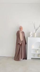 Abaya turki salamah 3IN1 inner plus outer terbaru kekinian // allsize bahan ceruty babydoll