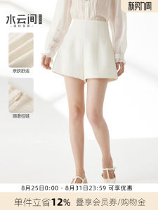 High Waist A-Line Short Pants Womens Commuter Style Loose Fit Casual Trousers Autumn New Fashion Polyester Blend Fabric