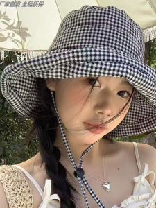 Korean Style Autumn Sun Hat Womens Large Brim Foldable Sunshade Cap Face Covering Sun Hat Fisherman Hat High Breathability