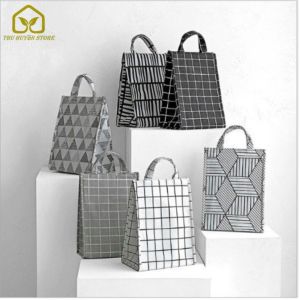 Túi Đựng Hộp Cơm Giữ Nhiệt Loại Lớn Bằng Vải  Chống Thấm  Size 34*25*15cm