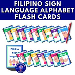 ALPHABET FILIPINO SIGN LANGUAGE FLASH CARDS FOR KIDS ALPHABET FLASHCARDS ASL FSL EDUCATIONAL FLASHCARDS CHARTS POSTERS FOR KIDS DEAF MUTE LEARNING & EDUCATION MATERIALS
