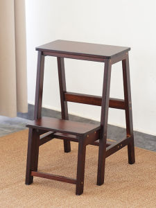 Modern Home Use Foldable Thickened Steady Ladder Bench Bamboo Material High Climbing Indoor Staircase Small Ladder