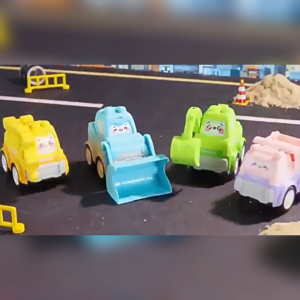 Mobil Mainan Excavator Warna Permen - Desain Lucu Inersia & Kotak Penyimpanan Rahasia