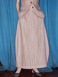 Elegant Pink Brown Mesh Texture Half Skirt Spring Summer Season Natural Waist Floral Bud Style Fashionable Chinese New Style