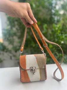 Túi 2hand đeo chéo belt bag mini handmade cực đẹp của Nhật -T875