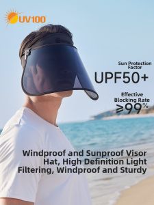 UV100 | Sun Protection Hat Male Shade Face Hollow Cap