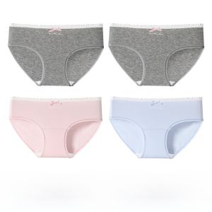 Miiow | Pure Cotton Womens Underwear Antibacterial Crotch Soft Skin-friendly Sweet Triangle Shorts Comfortable Breathable Briefs