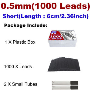 1000Pcs/Box 0.5mm 0.7mm 2B Mechanical Pencil Refill Leads Automatic Core School Black