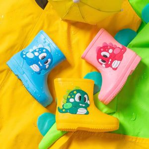 [Spot] Childrens Cartoon Rain Boots Childrens Raincoat Cute Baby Rain Boots Waterproof Non-Slip 2-10 Years Old Childrens Rain Boots Toddler Rubber Shoes Rain Boots