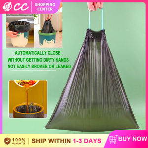 1 Roll = 15Pcs Trash Bags with Strings Creative Garbage Bag with Handle Biodegradable Drawstring Rubbish Bag In Roll