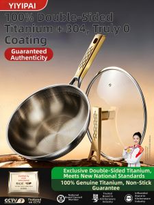 YIYIPAI | Non-stick Multifunctional Stainless Steel Frying Pan