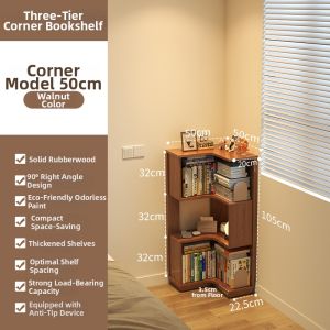 DONGMU | Solid Wood Corner Bedside Bookshelf
