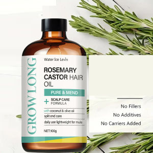 Rosemary Castor Hair Oil - Scalp Care & Split End Repair Coconut Olive Oil Lightweight Blend Winter Therapy