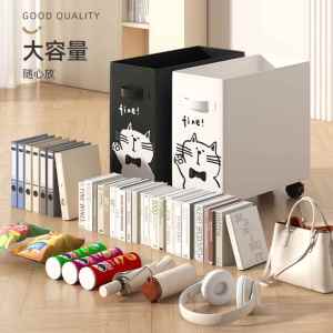 Mobile Wheel- Mounted Storage Box Basket for Office Study Balcony Dirty Laundry Yoga Mat Junk Organizer under Desk Basket