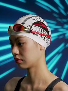 Speedo | 3D Retro Pattern Silicone Swim Cap