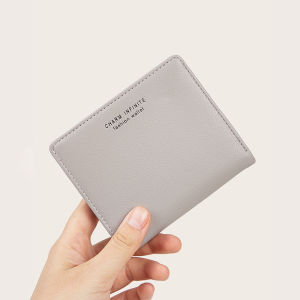 Ultra-Thin Folding Wallet for Women Mini Wallet Credit Card Bag Cute Short Coin Purse Simple Fashion New 2024