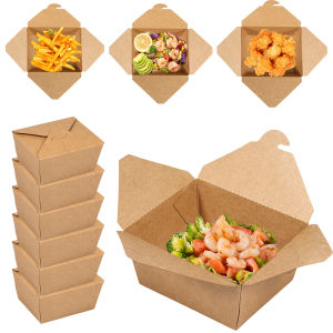 50Pcs Take Out Food Containers 30oz Take Out Paper Container Recyclable To Go Food Containers for Restaurant Party