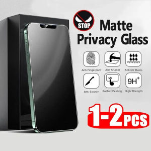 2PCS Privacy Matte Tempered Glass For iPhone 11 12 13 14 15 16 Pro Max Plus Protective Glass Anti Spy Peeping Screen Protector