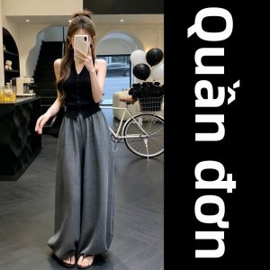 Y6Y | Bộ Đồ Nữ Mùa Hè Thon Gọn và Tinh Tế Áo Không Tay & Quần Ống Rộng Caro