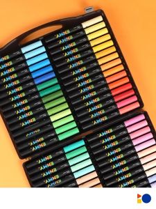 หัวนุ่ม ปากกาสีอะคริลิก 24/36/48 สี Acrylic marker pen ปากกาสี ปากกาอะคริลิค แบบแห้งเร็ว วางซ้อนกันได้ สีเข้มข้น