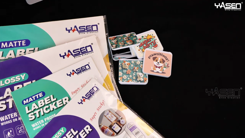 Yasen Sticker Paper Label Waterproof 20 Sheets – 150GSM | A4/A3 Photo Stickers for Printing & Custom Labels Matte|Glossy