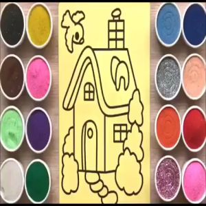 65 pcs Creative Sand Art Painting for Kids | Mix Design 65 Pc A7