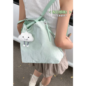 South Korea Niche Style Backpack Bags Womens 2024 New Arrival Trendy Fashion Mint Green Backpack Easiest for Match Large Capacity Bag