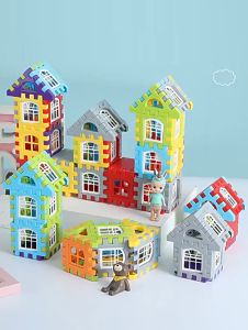 Childrens house building block model Baby puzzle toy assembly blocks