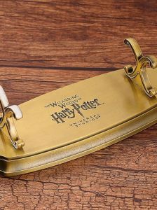 Harry Potter Collaborative Birthday Gift Set Vintage Magic Wand Stand Metal Display Holder Nordic Blue Customizable Engraving